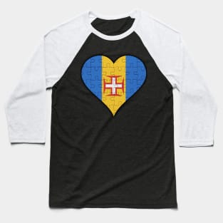 Madeiran Jigsaw Puzzle Heart Design - Gift for Madeiran With Madeira Roots Baseball T-Shirt